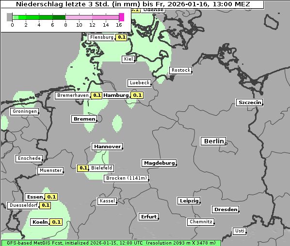 Niederschlag, 16. 1. 2026