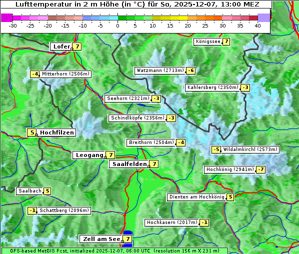 Temperatur, 7. 12. 2025