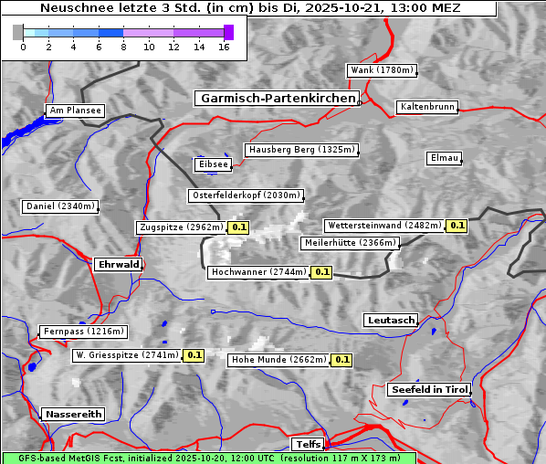 Neuschnee, 21. 10. 2025