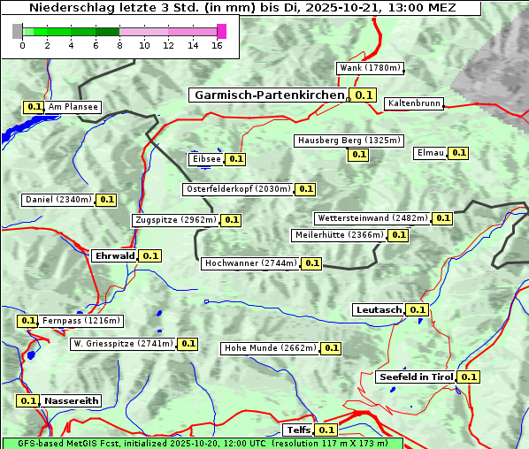 Niederschlag, 21. 10. 2025