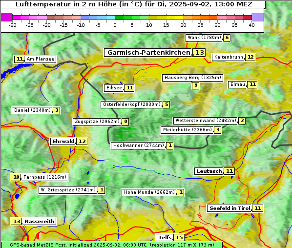 Temperatur, 2. 9. 2025
