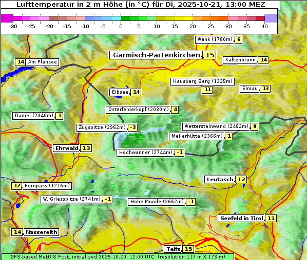 Temperatur, 21. 10. 2025