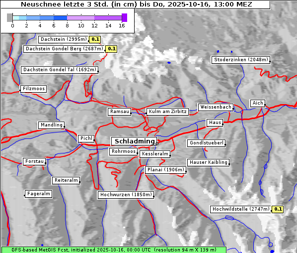 Neuschnee, 16. 10. 2025