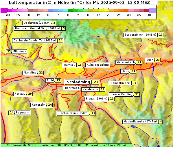 Temperatur, 3. 9. 2025