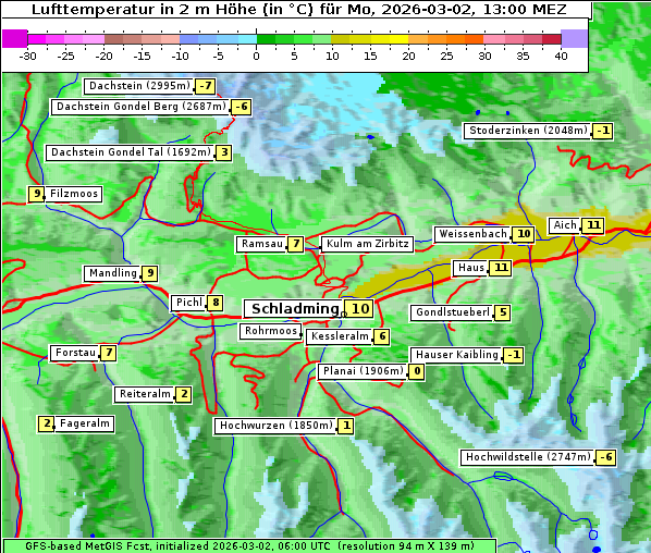 Temperatur, 2. 3. 2026