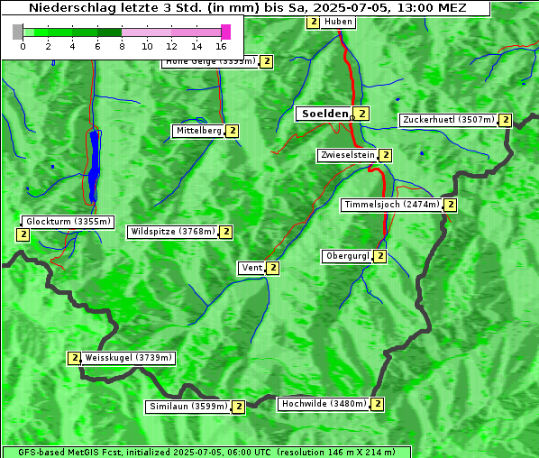 Niederschlag, 5. 7. 2025