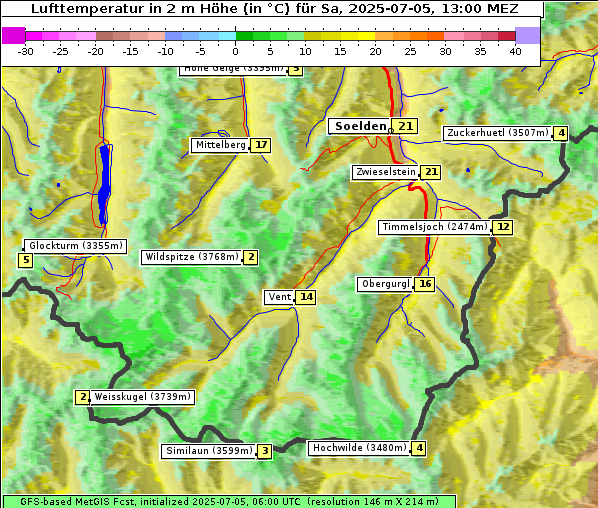Temperatur, 5. 7. 2025