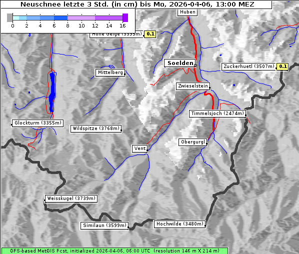 Neuschnee, 6. 4. 2026