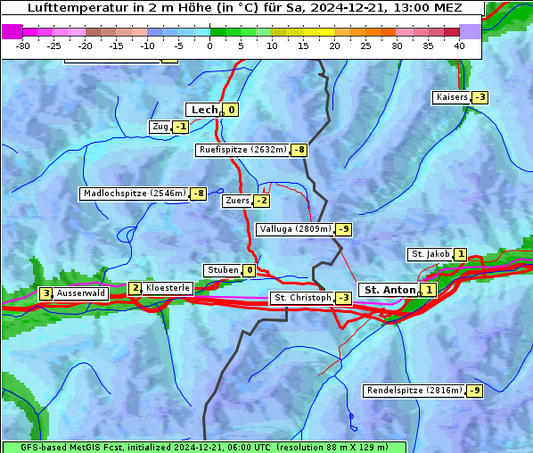 Temperatur, 21. 12. 2024