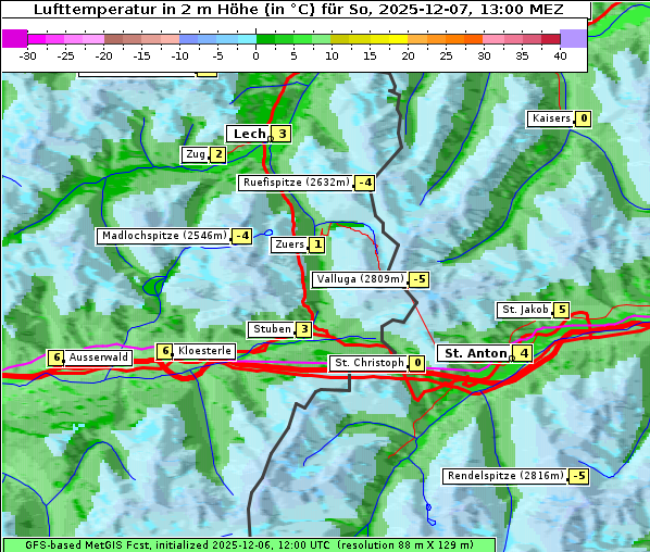 Temperatur, 7. 12. 2025