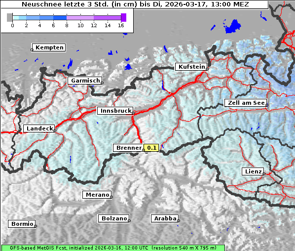 Neuschnee, 17. 3. 2026