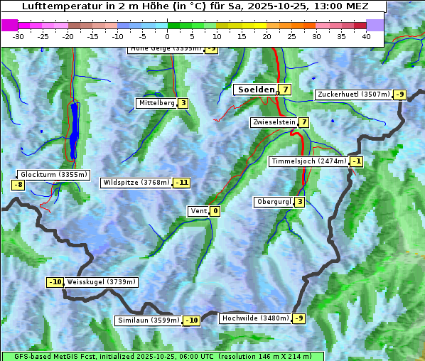 Temperatur, 25. 10. 2025