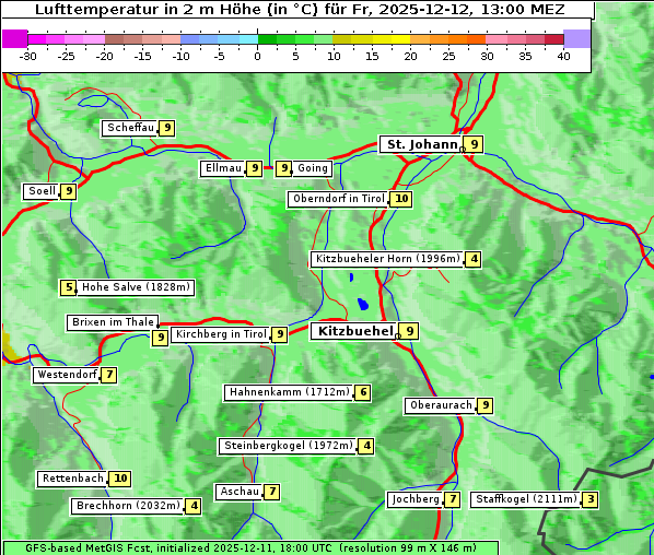 Temperatur, 12. 12. 2025