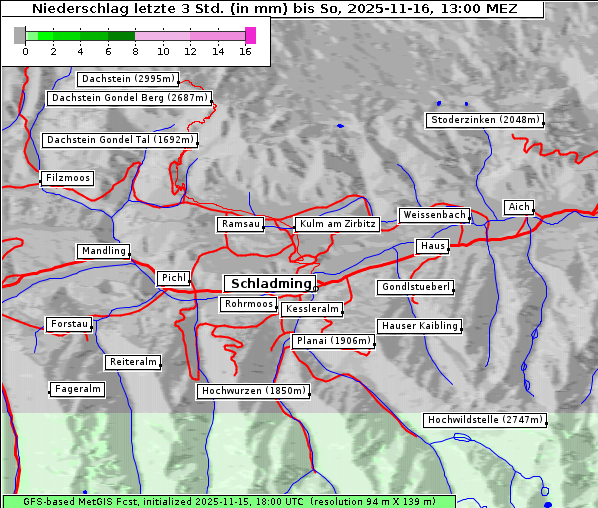 Niederschlag, 16. 11. 2025