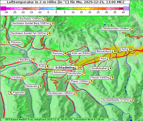 Temperatur, 15. 12. 2025