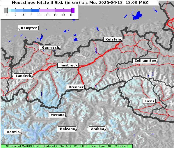 Neuschnee, 13. 4. 2026