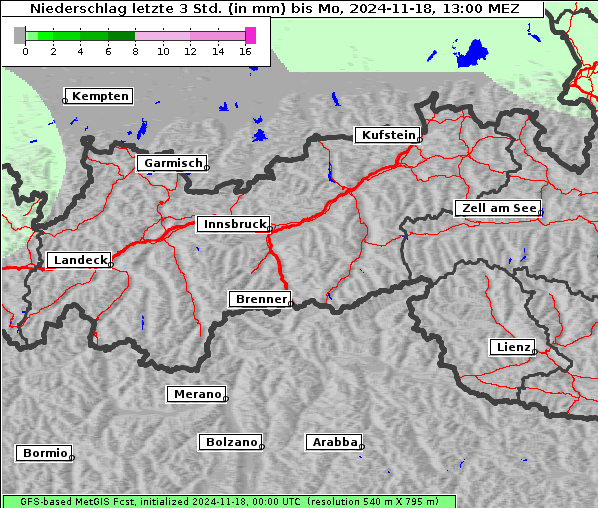 Niederschlag, 18. 11. 2024