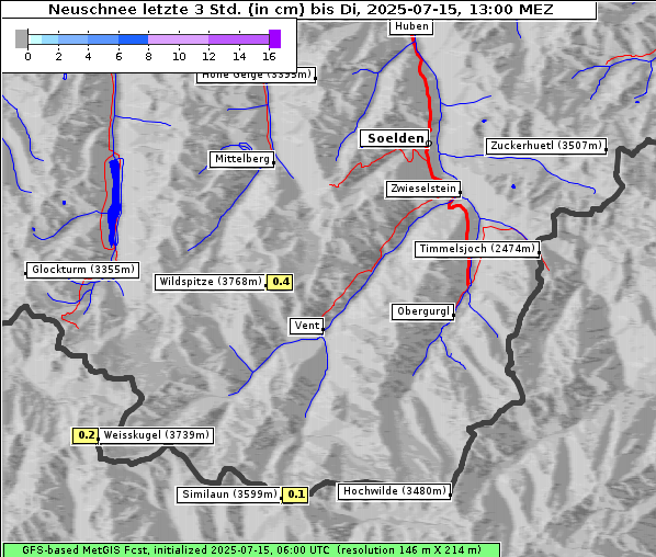 Neuschnee, 15. 7. 2025