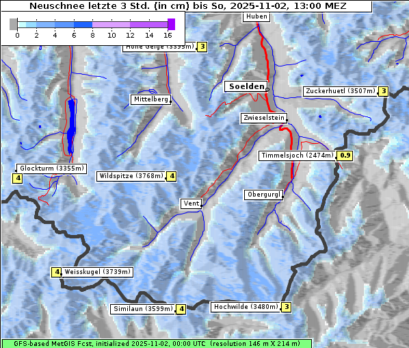 Neuschnee, 2. 11. 2025