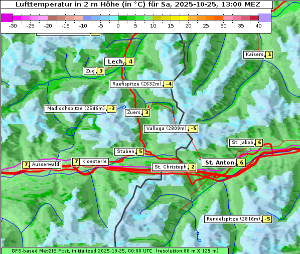 Temperatur, 25. 10. 2025