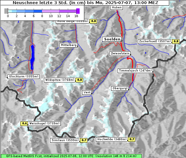 Neuschnee, 7. 7. 2025