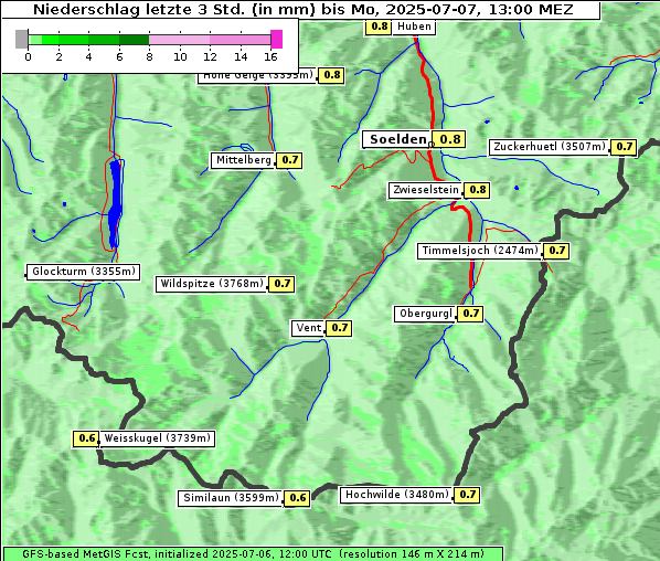 Niederschlag, 7. 7. 2025