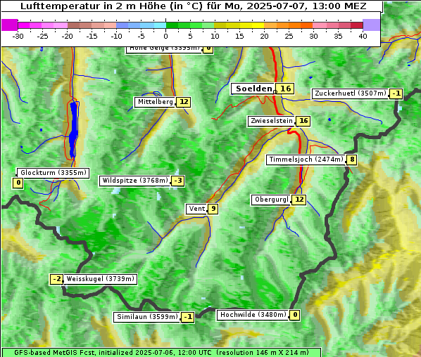Temperatur, 7. 7. 2025