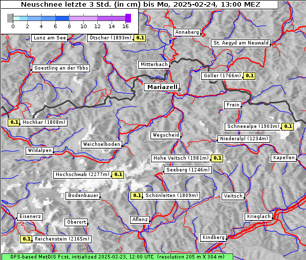 Neuschnee, 24. 2. 2025