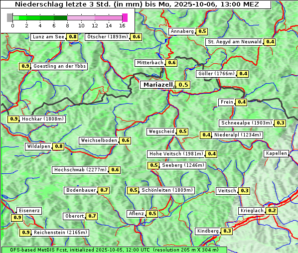 Niederschlag, 6. 10. 2025