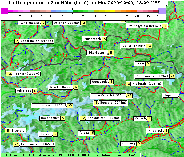 Temperatur, 6. 10. 2025