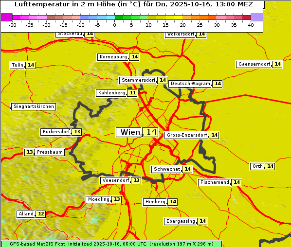 Temperatur, 16. 10. 2025