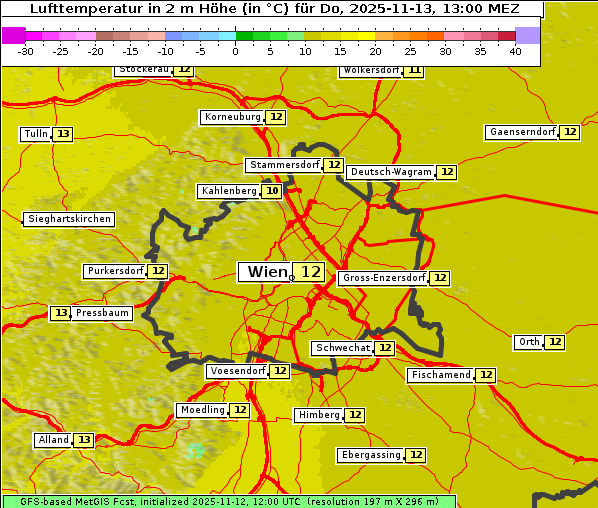 Temperatur, 13. 11. 2025