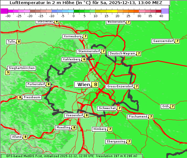 Temperatur, 13. 12. 2025