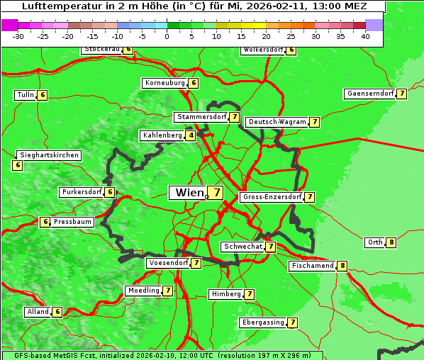Temperatur, 11. 2. 2026