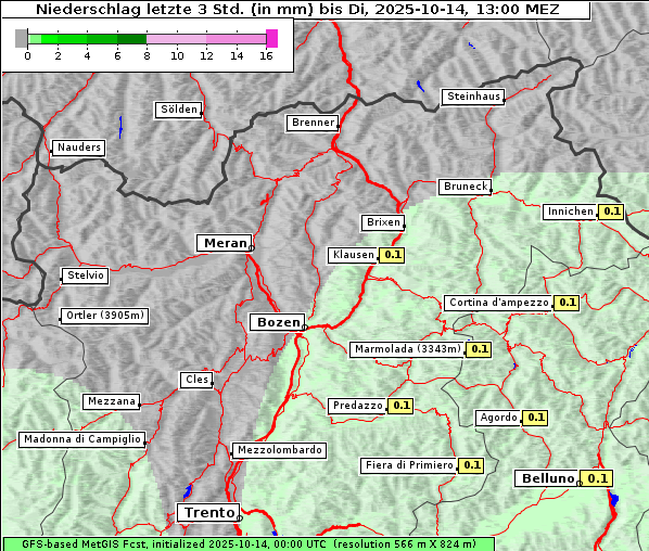 Niederschlag, 14. 10. 2025