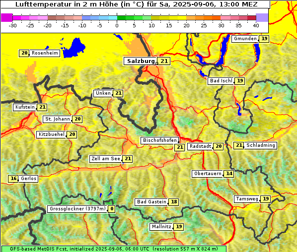 Temperatur, 6. 9. 2025