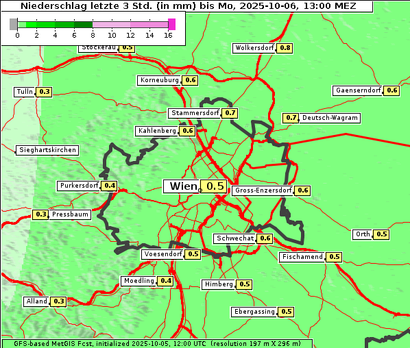 Niederschlag, 6. 10. 2025