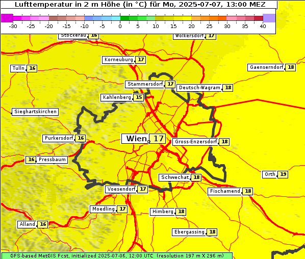 Temperatur, 7. 7. 2025