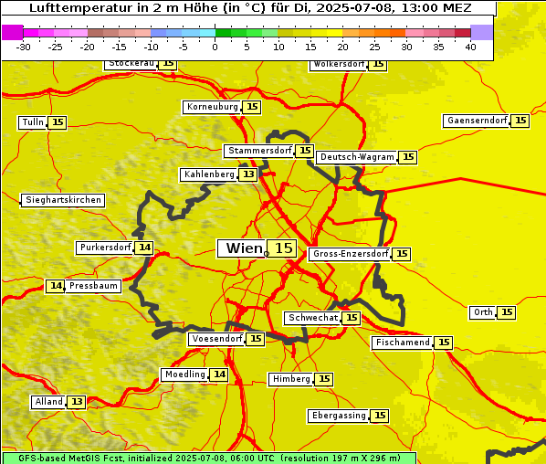 Temperatur, 8. 7. 2025