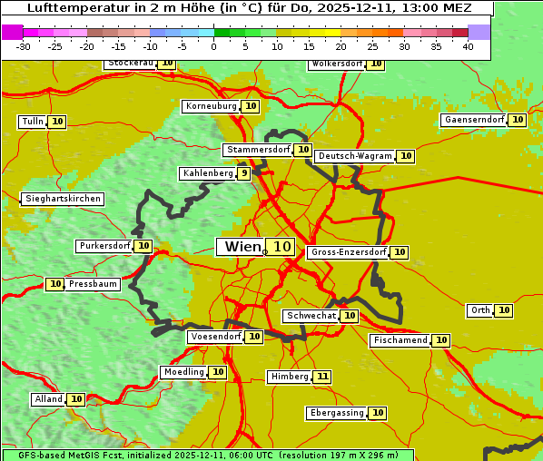 Temperatur, 11. 12. 2025