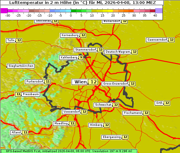 Temperatur, 8. 4. 2026