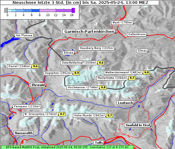 Neuschnee, 24. 5. 2025