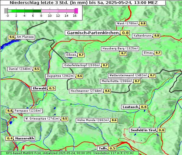 Niederschlag, 24. 5. 2025