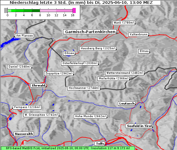 Niederschlag, 10. 6. 2025