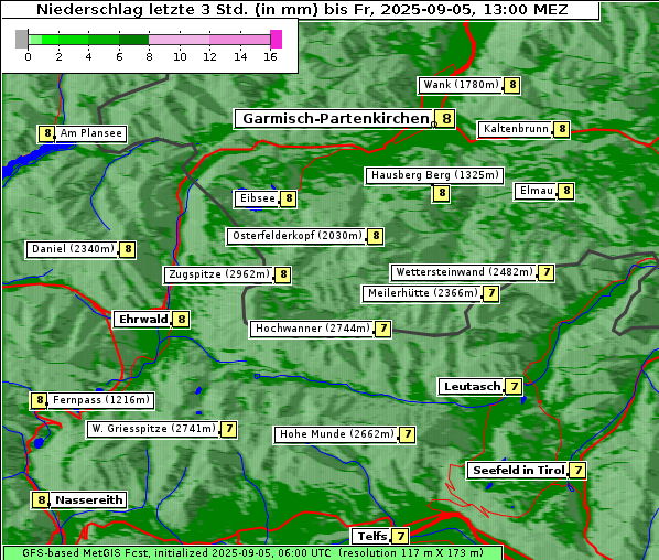 Niederschlag, 5. 9. 2025