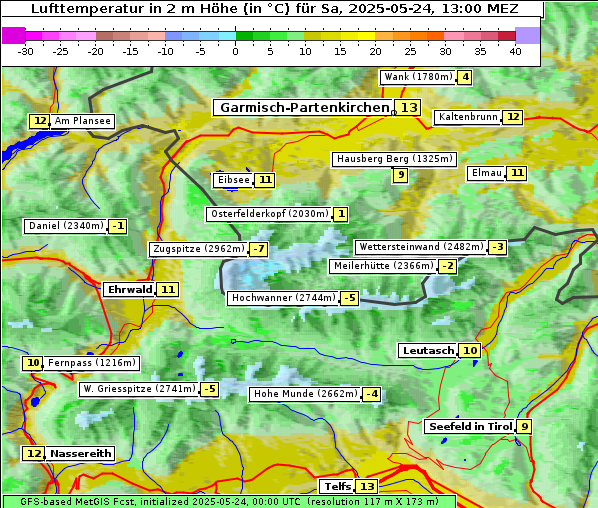 Temperatur, 24. 5. 2025