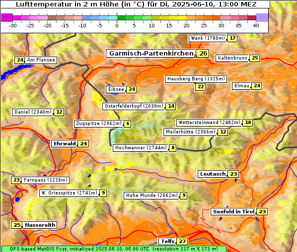 Temperatur, 10. 6. 2025