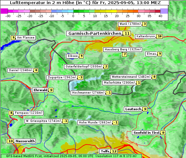 Temperatur, 5. 9. 2025