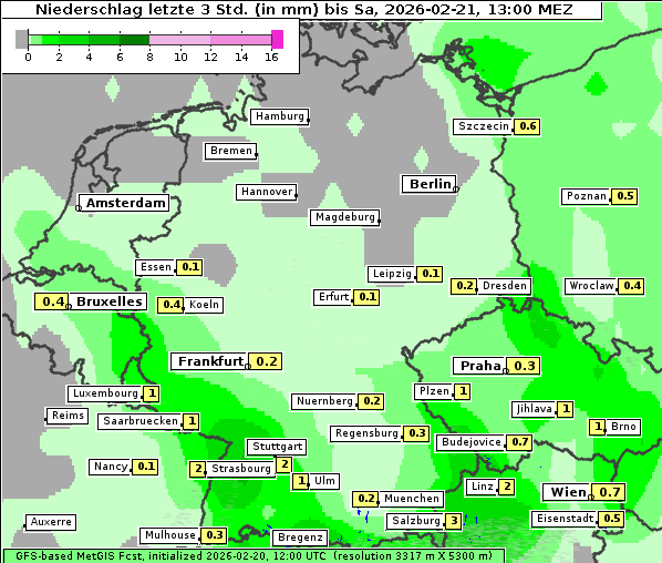 Niederschlag, 21. 2. 2026