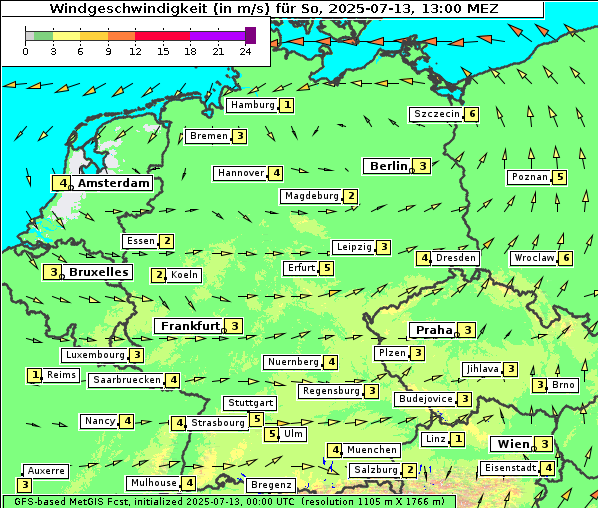 Wind, 13. 7. 2025